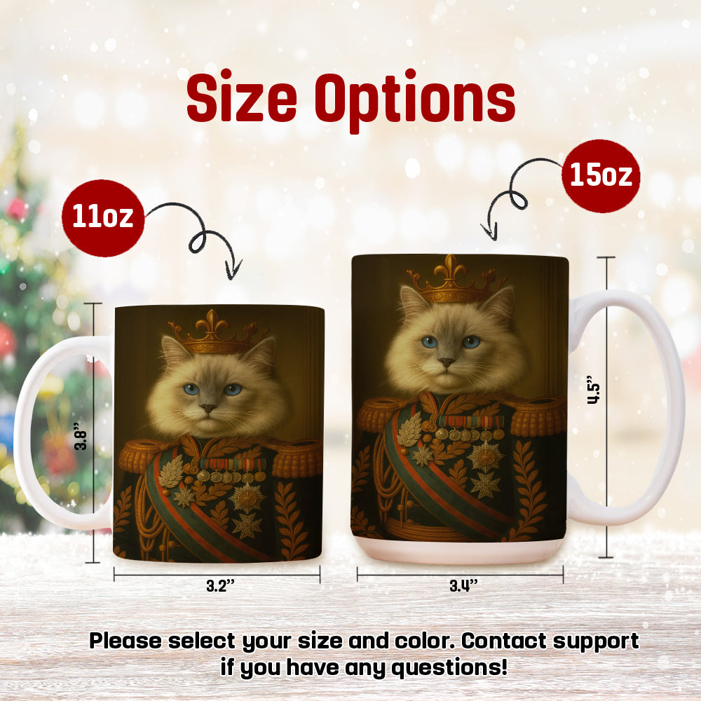 Custom Photo Cat King Crown Royal Mug _ Gift For Cat Lovers