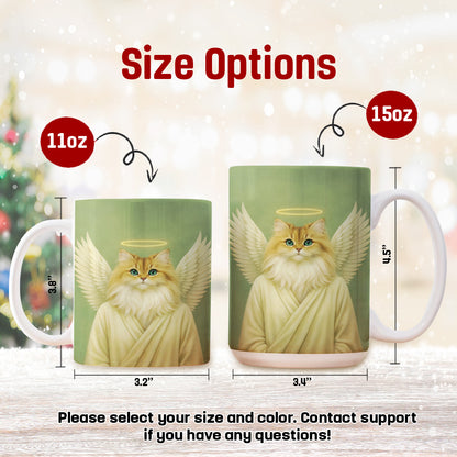 Custom Photo Angel Cat  MugMemorial Gift For Cat Lover