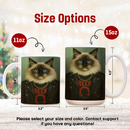 Custom Photo Rock n Roll Cat Mug_ Gift For Cat Lovers
