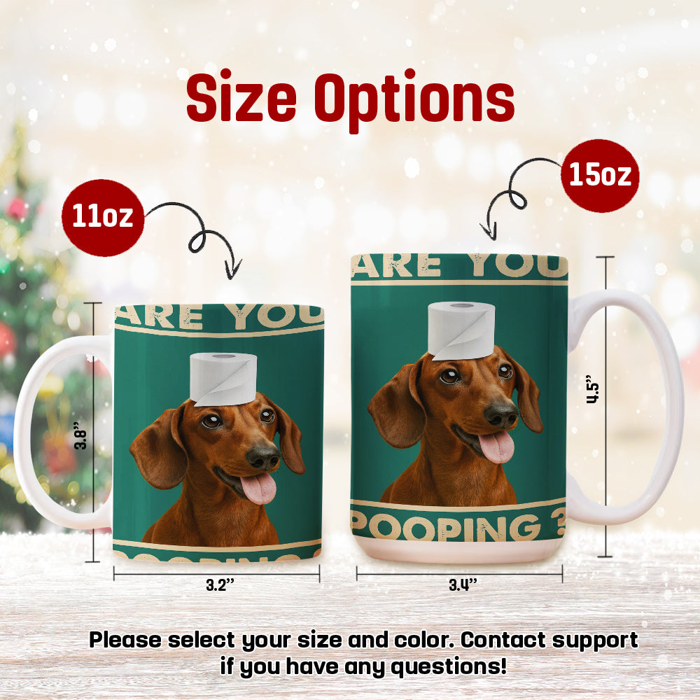 Custom Photo Funny Dog In Bathroom Mug