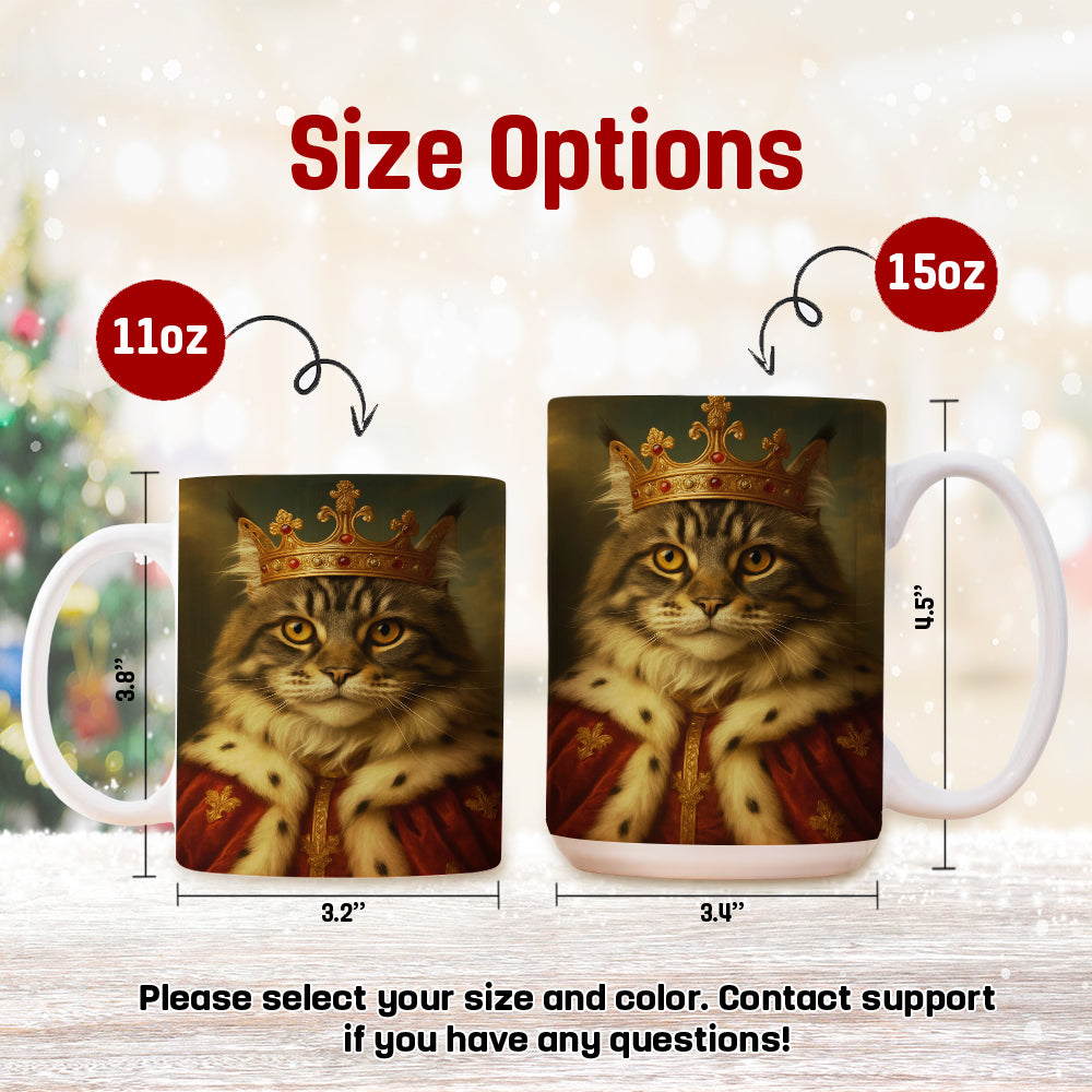Custom Photo Cat Royal Mug Pet King Portrait