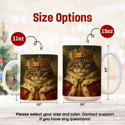 Custom Photo Cat Royal Mug Pet King Portrait
