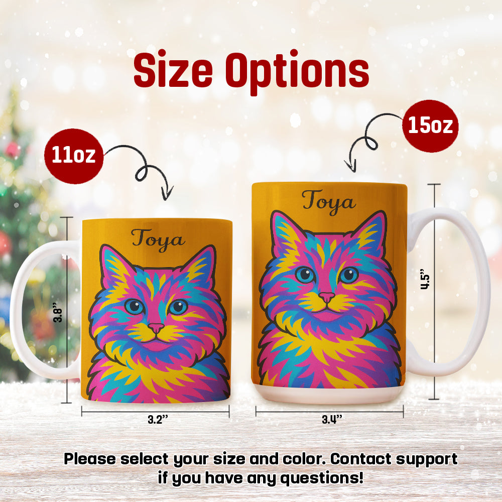 Custom Photo Minimalist Cat MugGift For Cat Lovers
