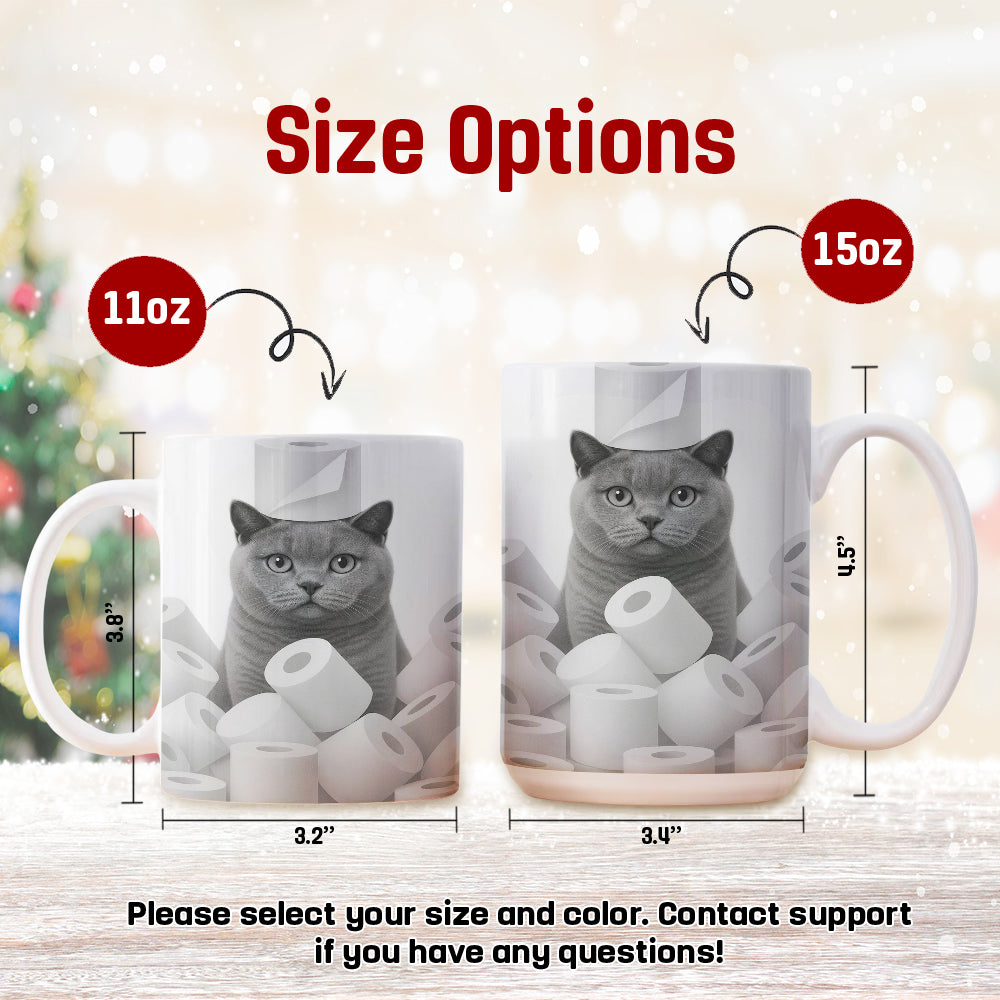 Custom Photo Cat Bathroom Mug