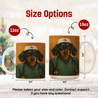 Custom Photo Nurse Dog Mug Gift For Dog Lovers