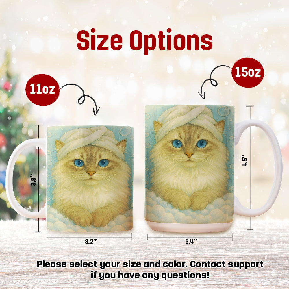 Custom Cat Potrait In Bathroom Mug