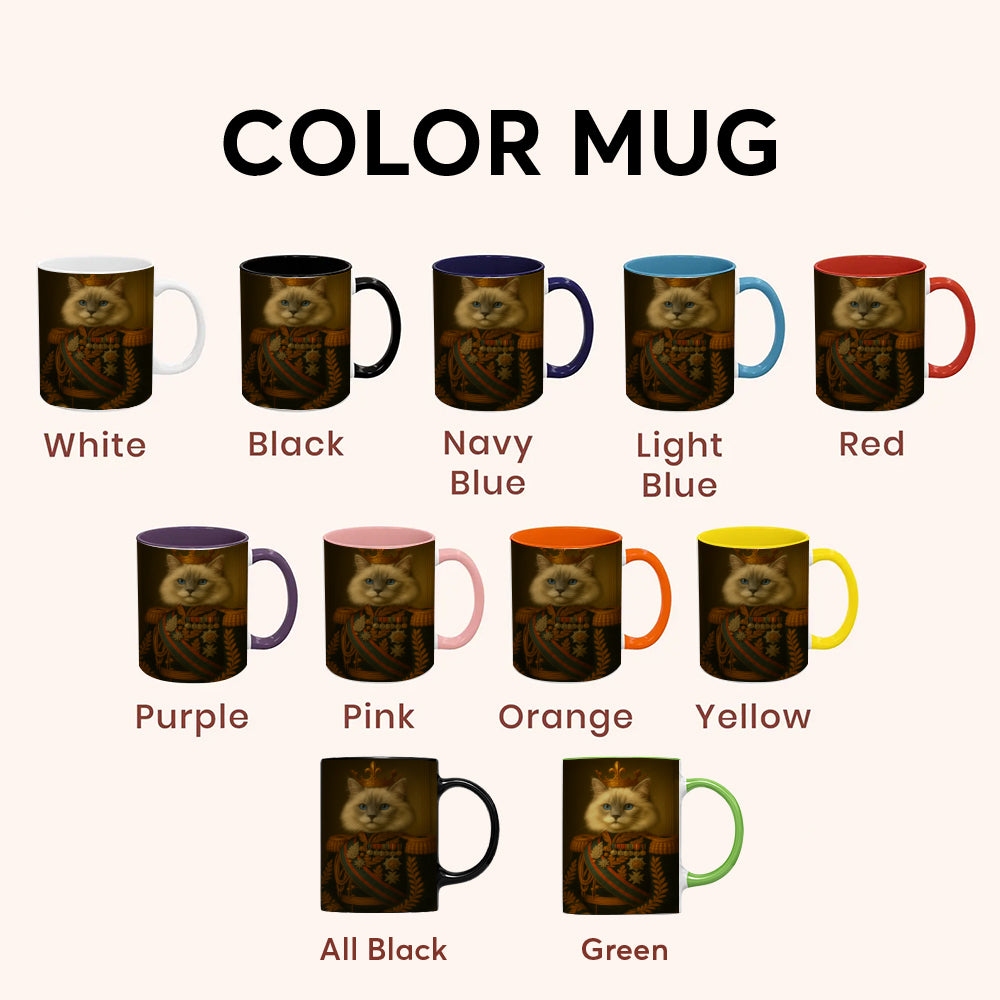 Custom Photo Cat King Crown Royal Mug _ Gift For Cat Lovers