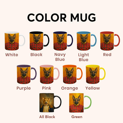 Custom Photo Dog In Red Shirt Mug Gift For Dog Lovers