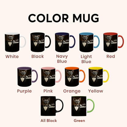 Custom Photo Cat Father Mug _ Gift For Cat Lovers