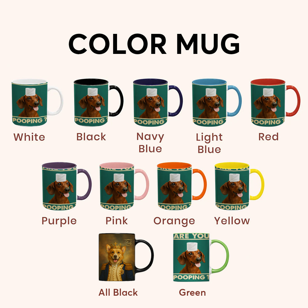 Custom Photo Funny Dog In Bathroom Mug