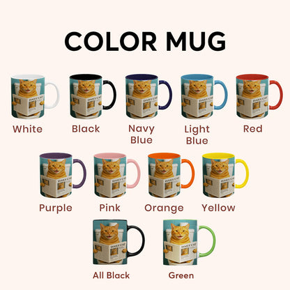 Custom Photo Cat Toilet Bathroom Mug Wall Art