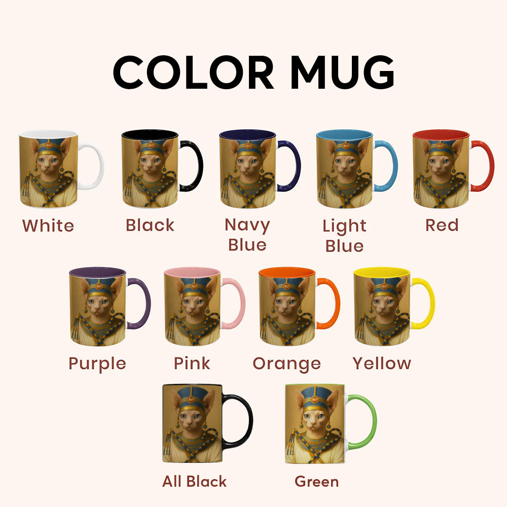 Custom Photo Egyptian Queen Cat MugGift For Cat Lover