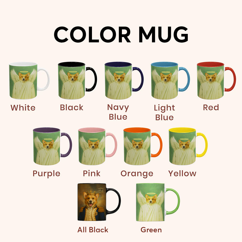 Custom Photo Angel Dog Mug Memorial Gift For Dog