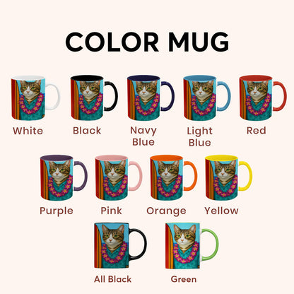 Custom Photo Surfer Cat MugGift For Cat Lovers