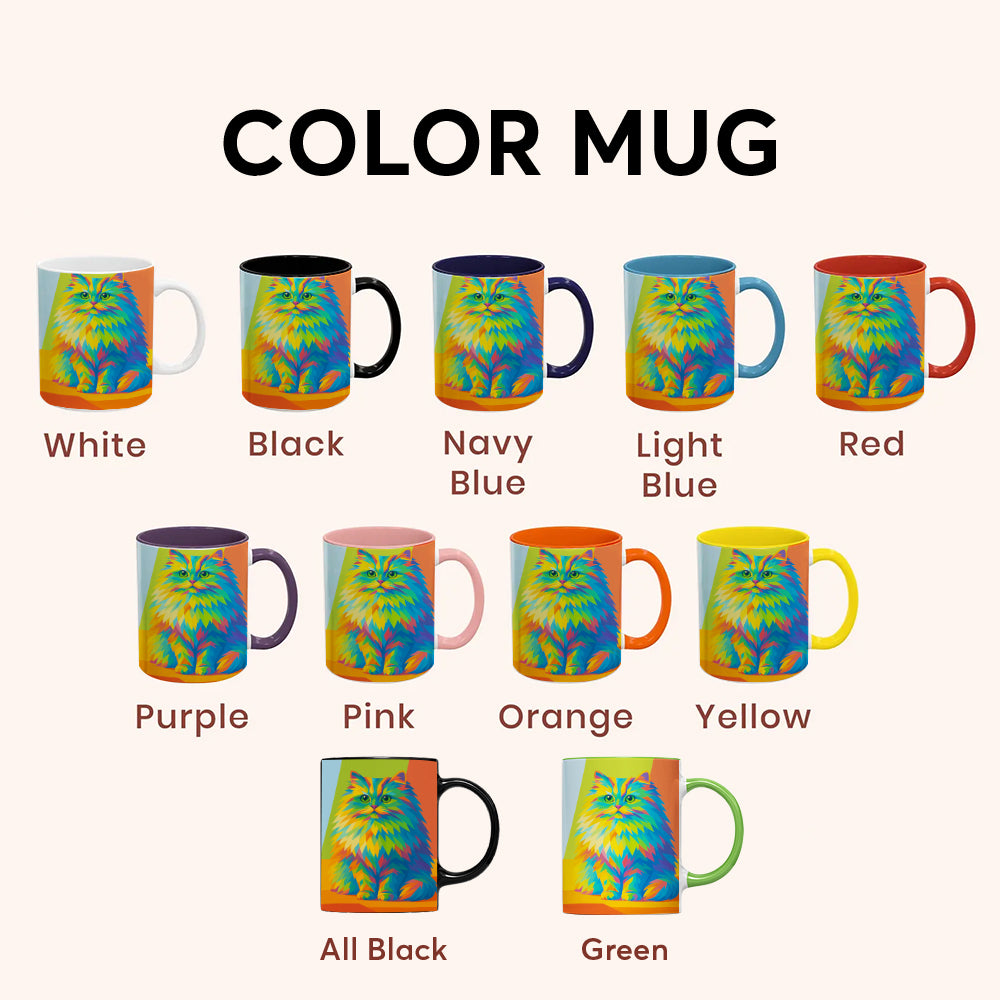 Custom Photo Pop Art MugGift For Cat Lovers