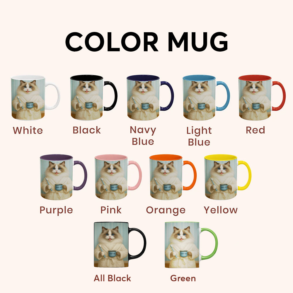 Custom Photo Cat Bathroom Mug Cat Gifts Lovers