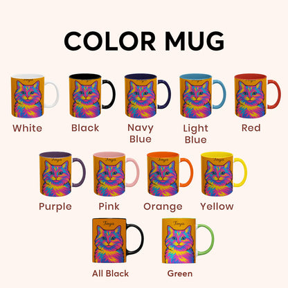 Custom Photo Minimalist Cat MugGift For Cat Lovers