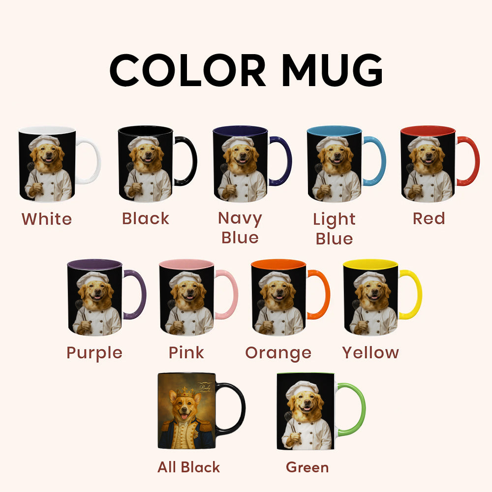 Custom Photo Dog Chef Mug _ Gift For Dog Lovers