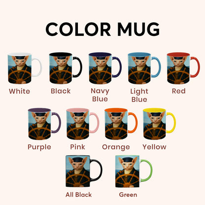 Custom Photo Sailor Cat MugGift For Cat Lovers