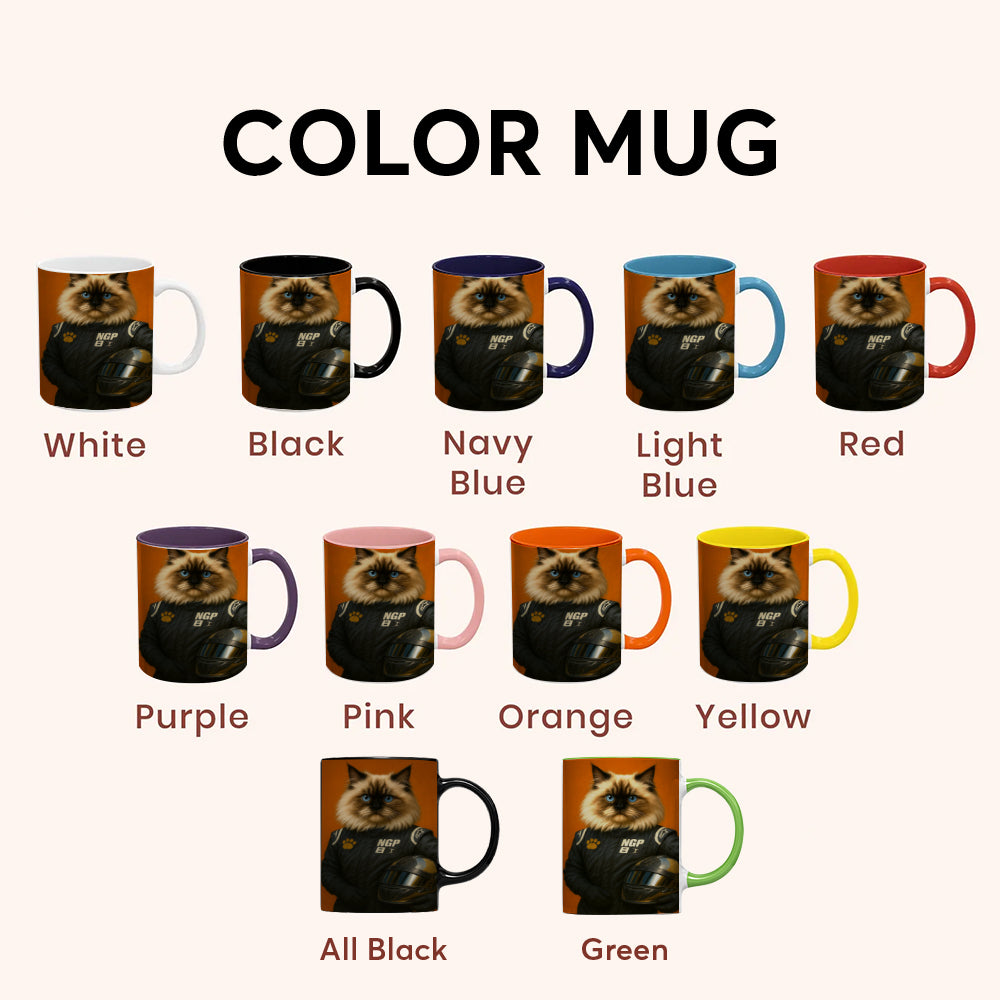 Custom Photo Cat Racer MugGift For Cat Lovers