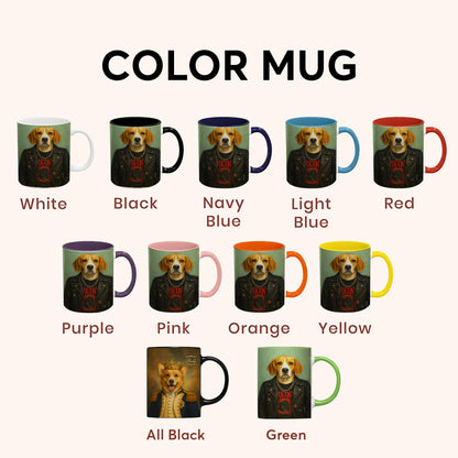 Custom Photo Rock n Roll Dog Mug _ Gift For Dog Lovers