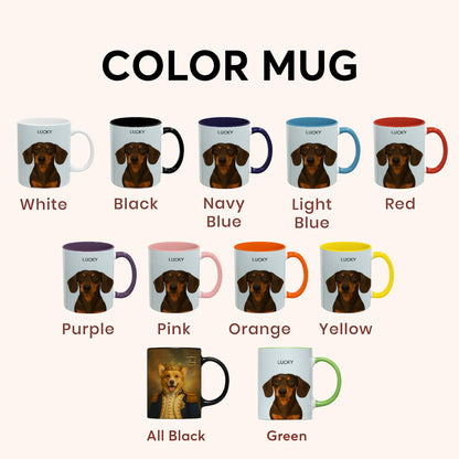 Custom Photo Minimalist Classic Dog Mug Gift For Dog Lovers