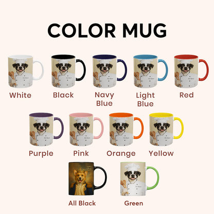 Custom Dog Chef Potrait Mug Gift For Dog Lovers
