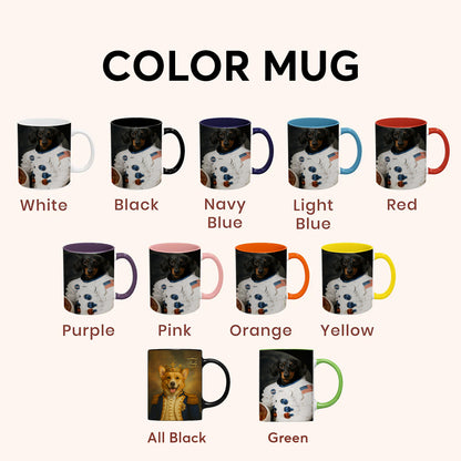 Custom Photo Dog Astronaut Mug _ Gift For Dog Lovers