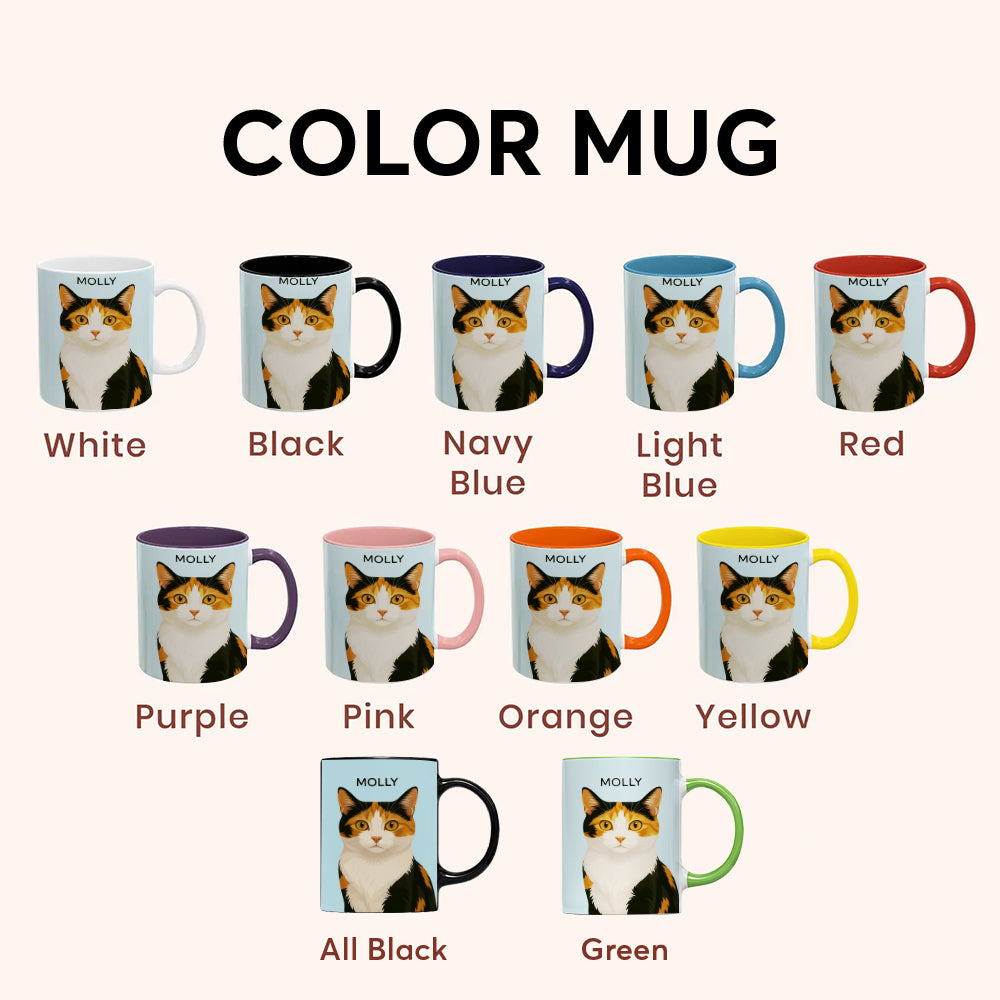Custom Photo Minimalist Classic Cat MugGift For Cat Lovers