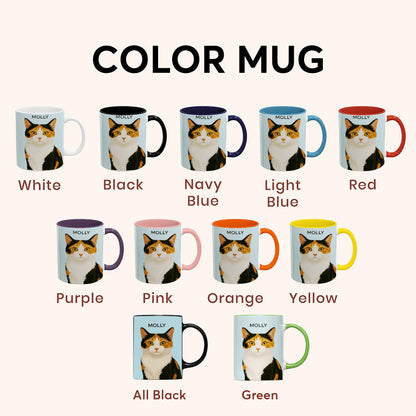 Custom Photo Minimalist Classic Cat MugGift For Cat Lovers