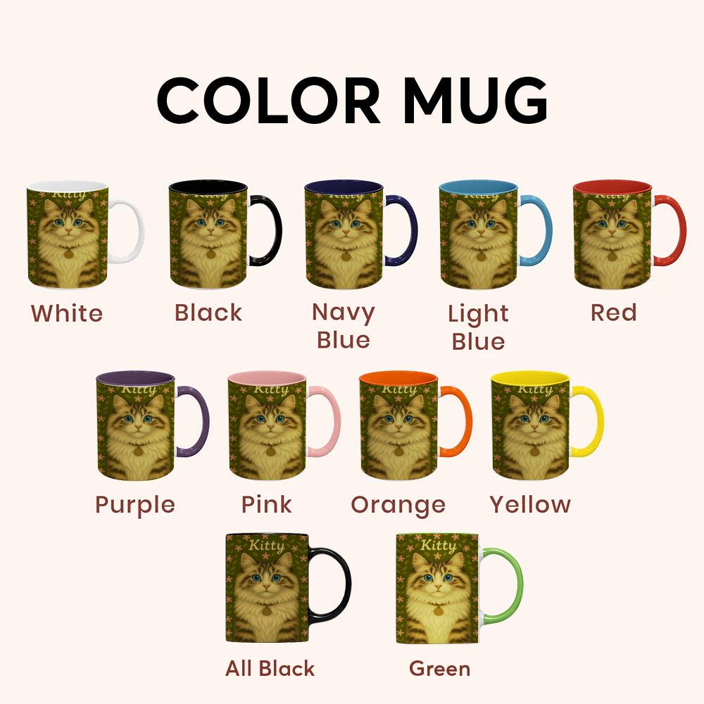 Custom Cat Portraits From Photo From Photo Mug