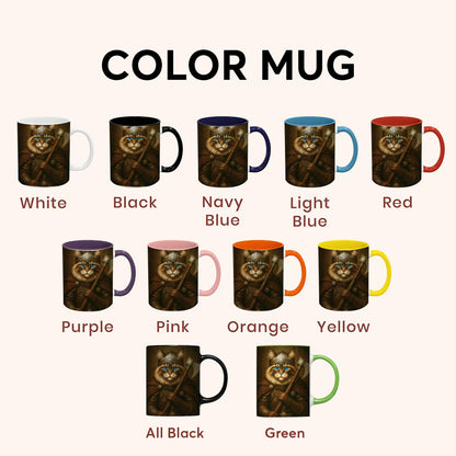 Custom Cat Photo Viking Warrior Mug _ Gift For Cat