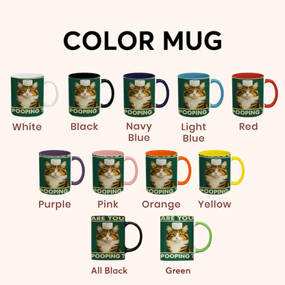 Custom Photo Funny Cat In Bathroom Mug