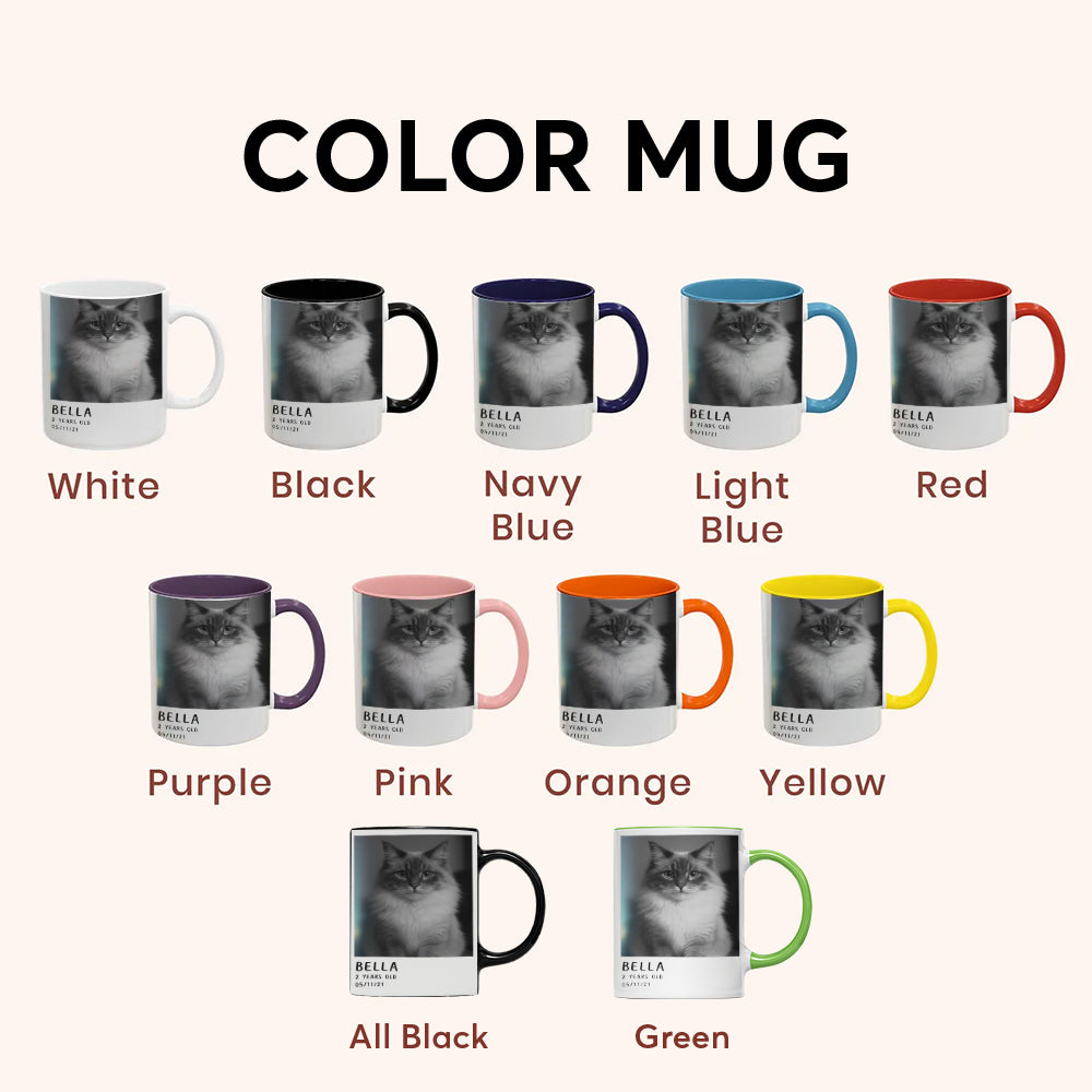 Custom Photo Polaroid Film MugGift For Cat Lovers