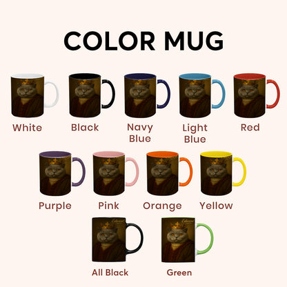 Custom Photo Crown King Cat Mug Gift For Cat Lovers