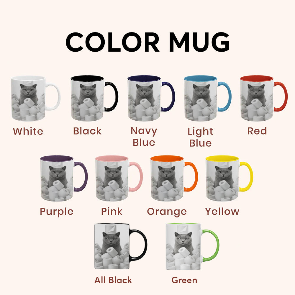 Custom Photo Cat Bathroom Mug
