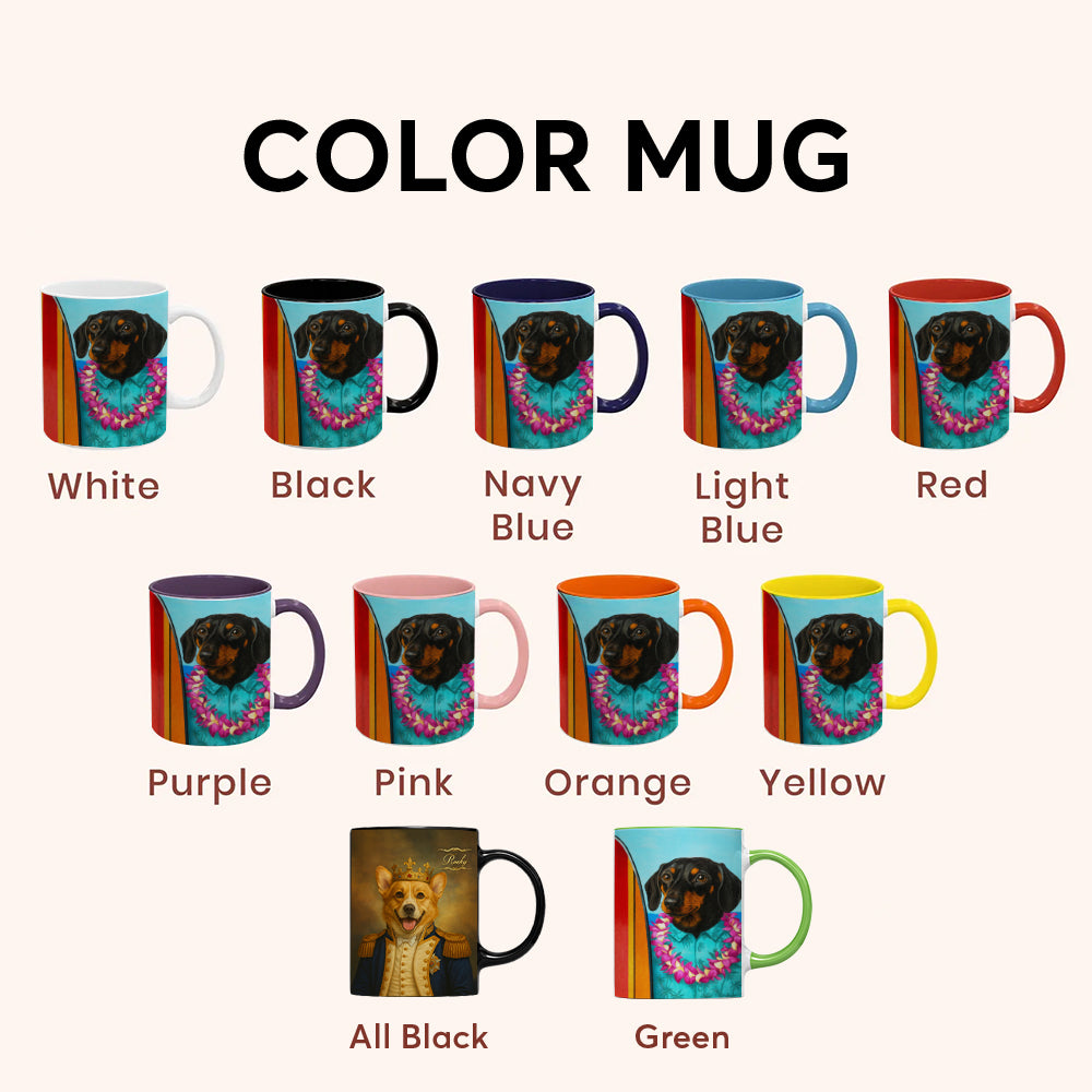 Custom Photo Surfer Dog Mug Gift For Dog Lovers