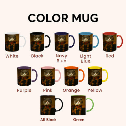 Custom Photo Cat Royal King Mug _ Gift For Cat Lovers