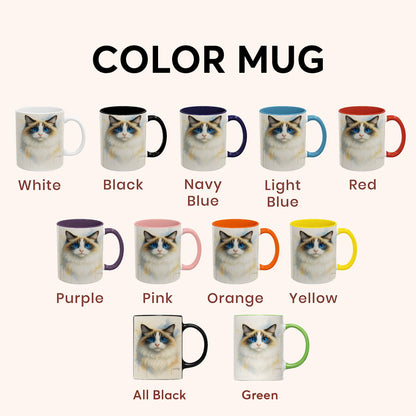 Custom Photo Cat Watercolor Artwork Mug