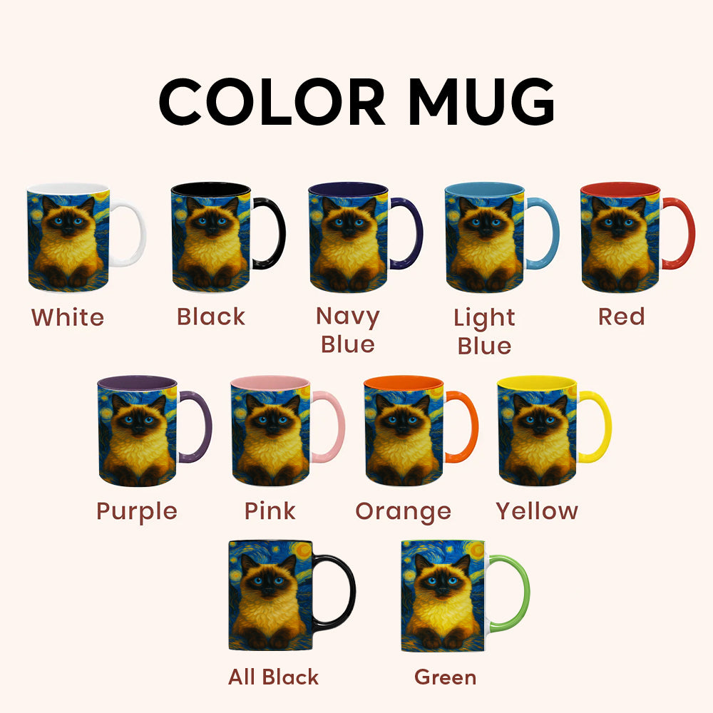 Custom Photo Cat Starry Night Mug Wall Art