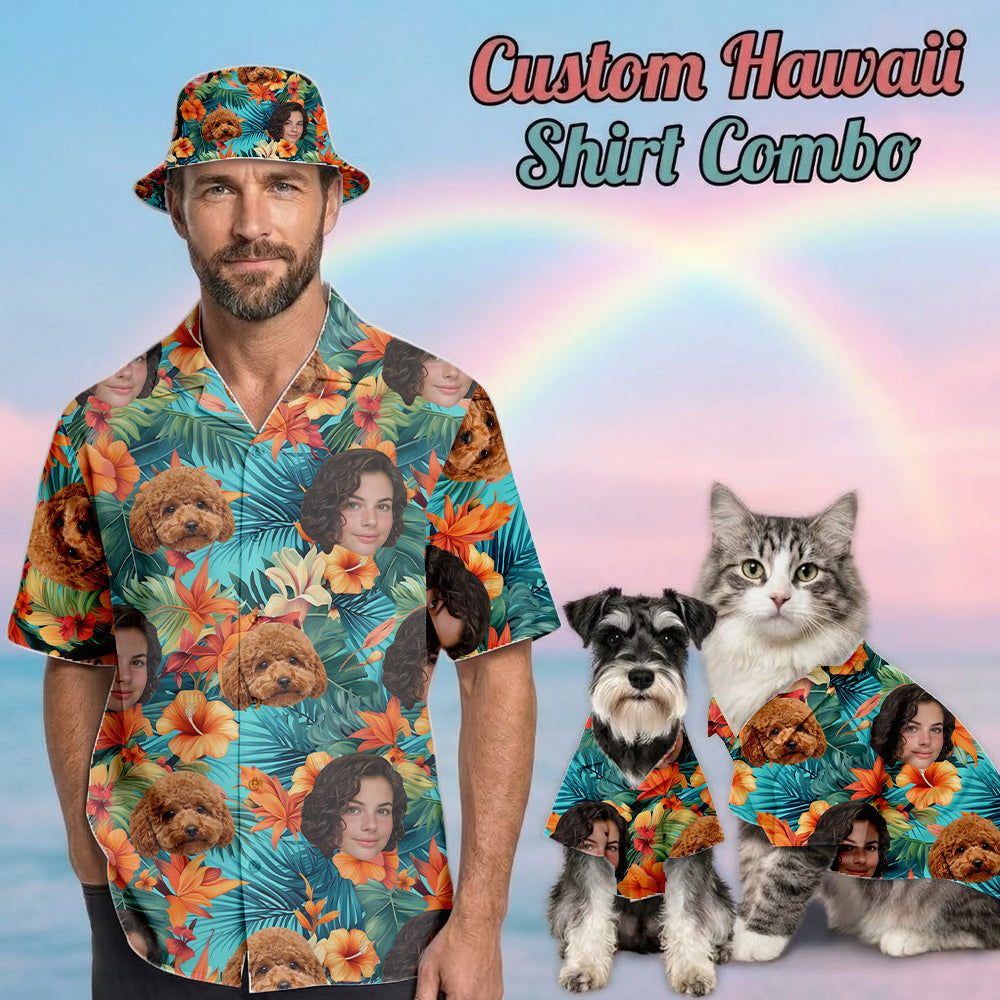 Personalized Photo Dog Hawaiian Shirt, Custom Cat Aloha Shirt, Summer Holiday Gift THUC99