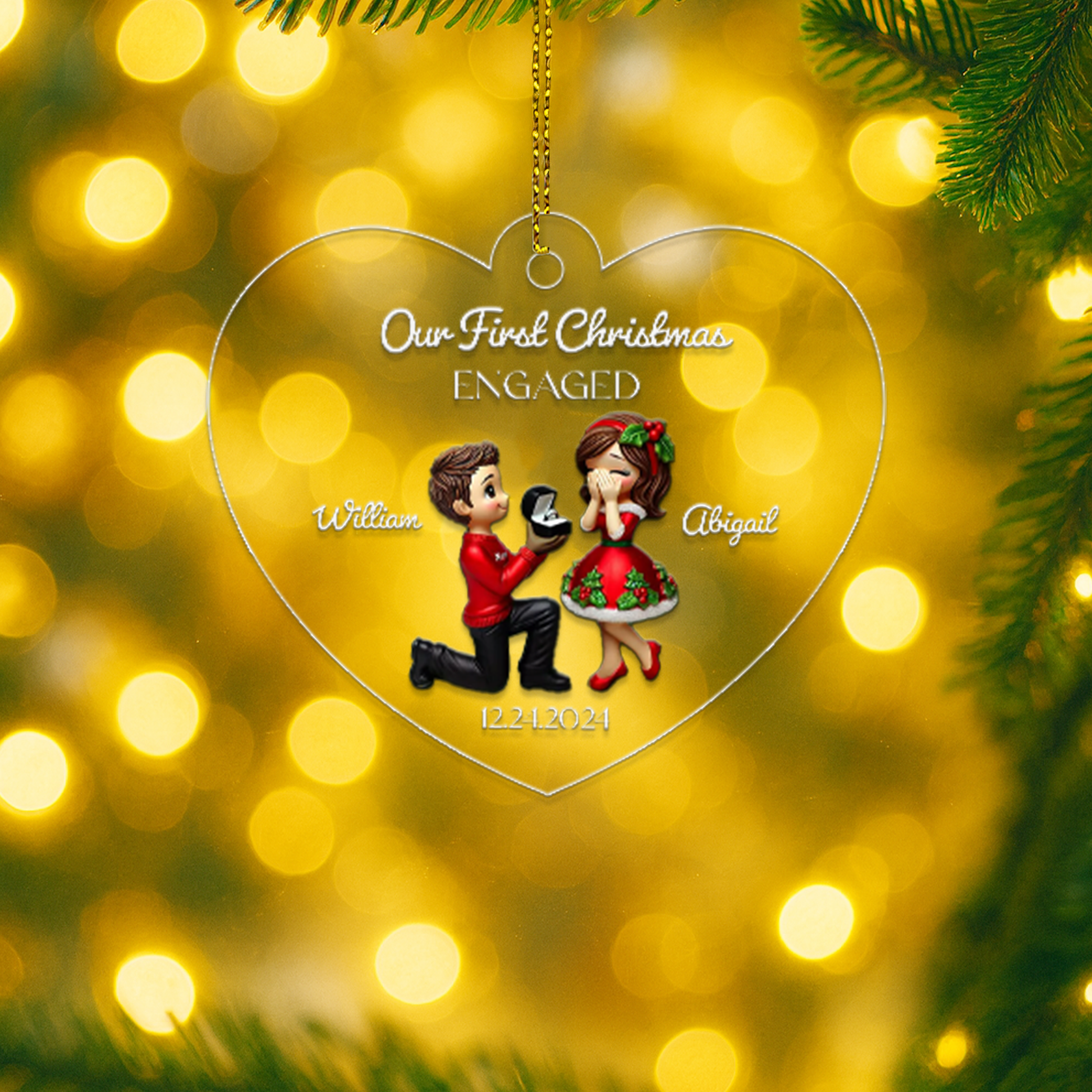 Custom Photo Couple Heart Shape
