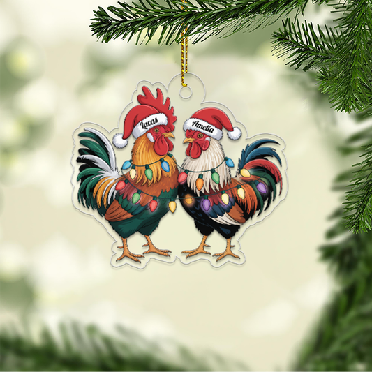 Custom Name Chicken Farm Couple
