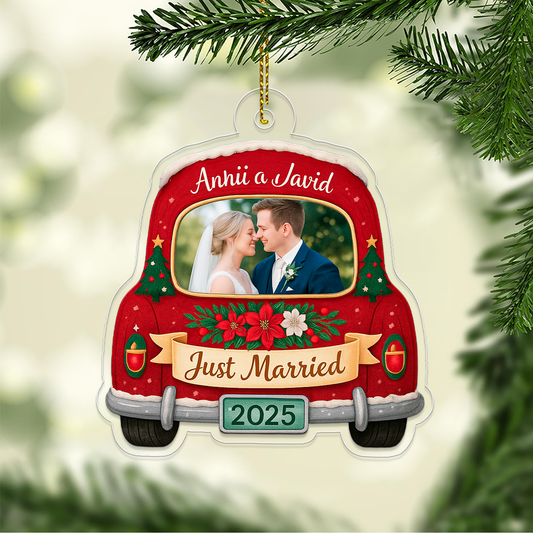 Custom Photo Wedding Just Married
