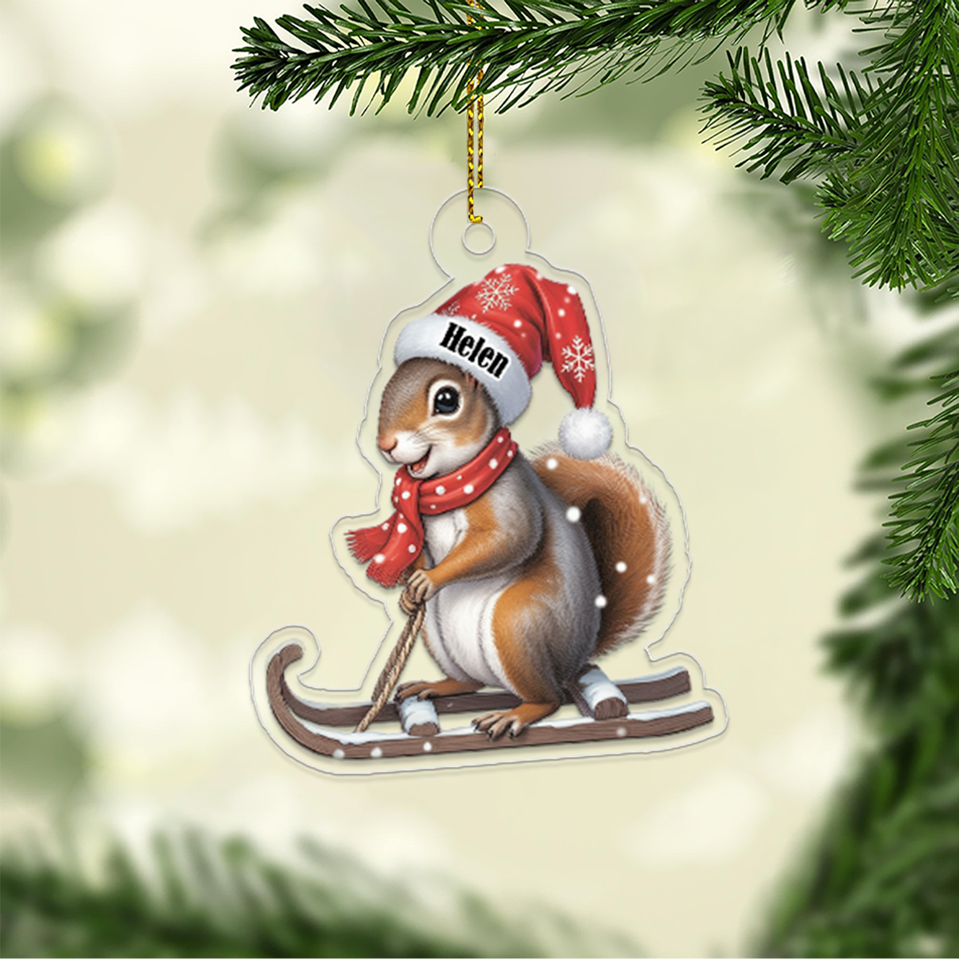 Snowboarding Animal Xmas
