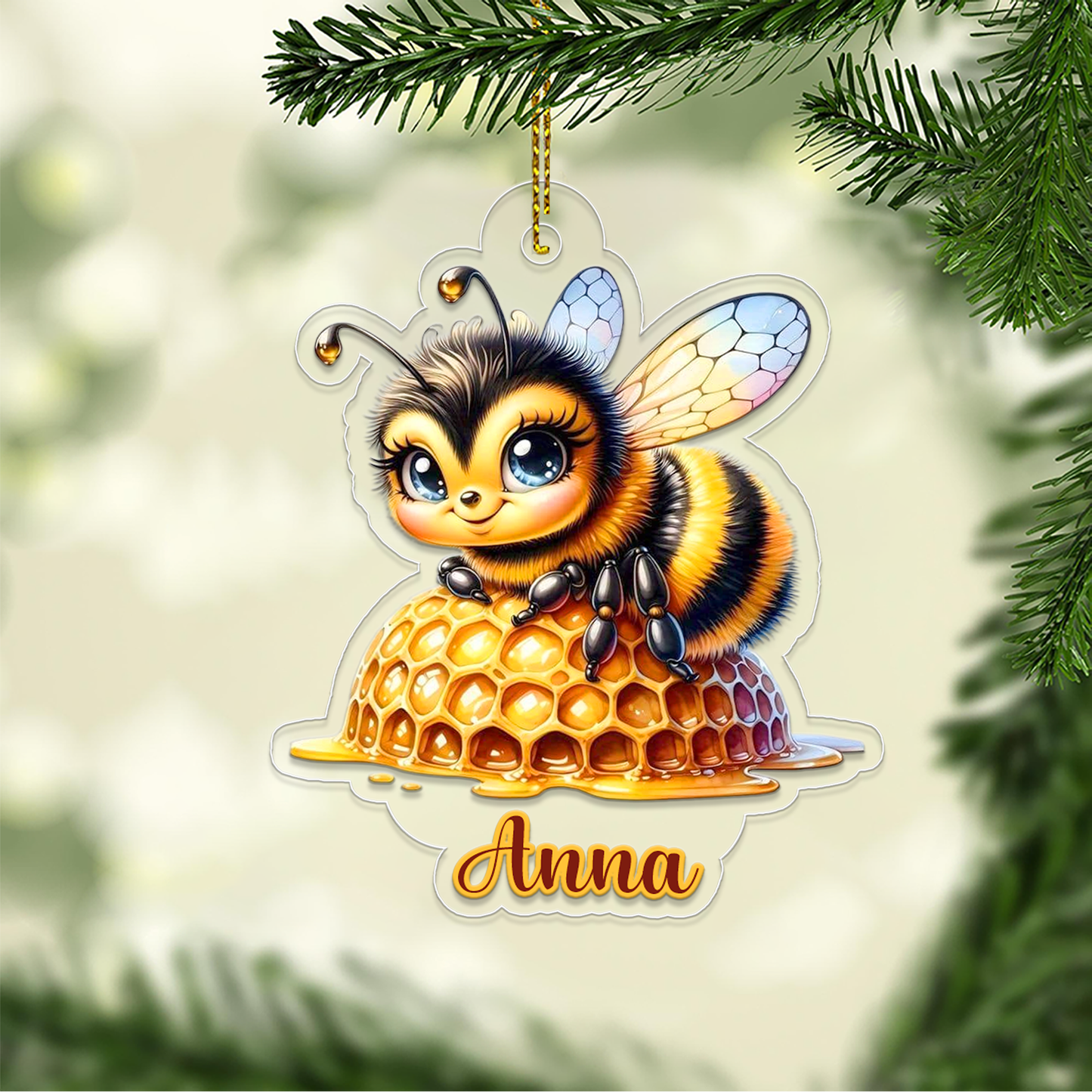 Custom Name Bee Christmas