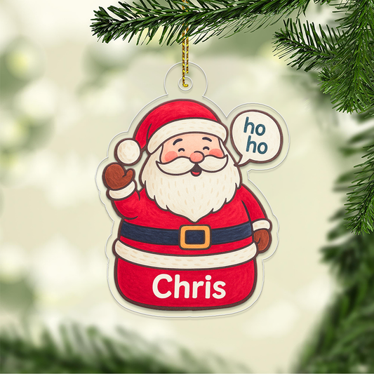 Personalized Santa Claus Christmas Ornament, Personalized Santa Ornament, Merry Christmas Decor, Perfect Holiday Gift