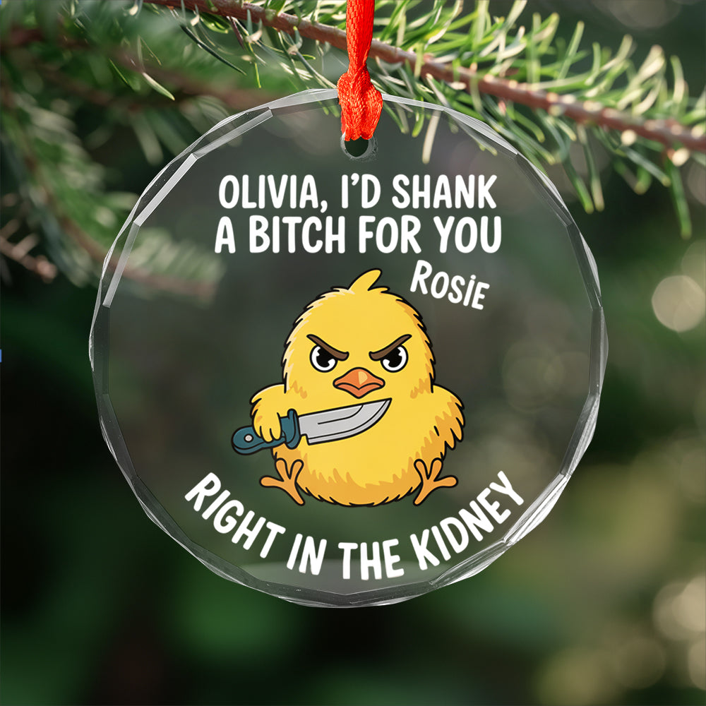 Life Is Too Short For Fake Friends - Personalized Custom Glass Ornament