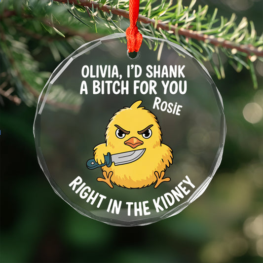 Life Is Too Short For Fake Friends - Personalized Custom Glass Ornament