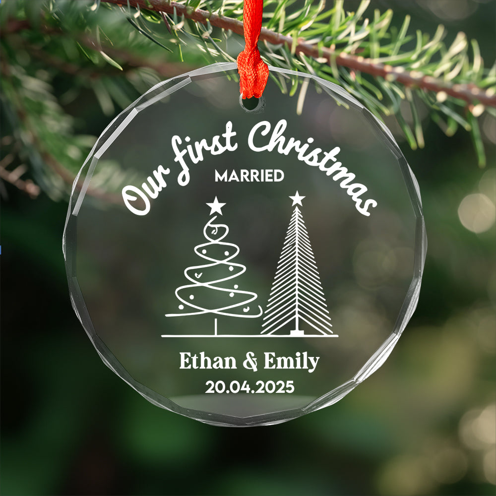 Custom First Christmas Married Ornament